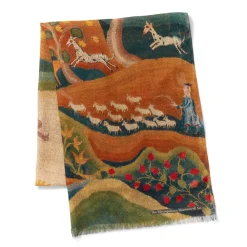American Folk Art Landscape Oblong Scarf*The Met Store Best Sale
