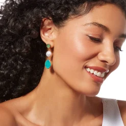 Ancient Mixed Motifs Glass Triple-Drop Earrings*The Met Store Cheap