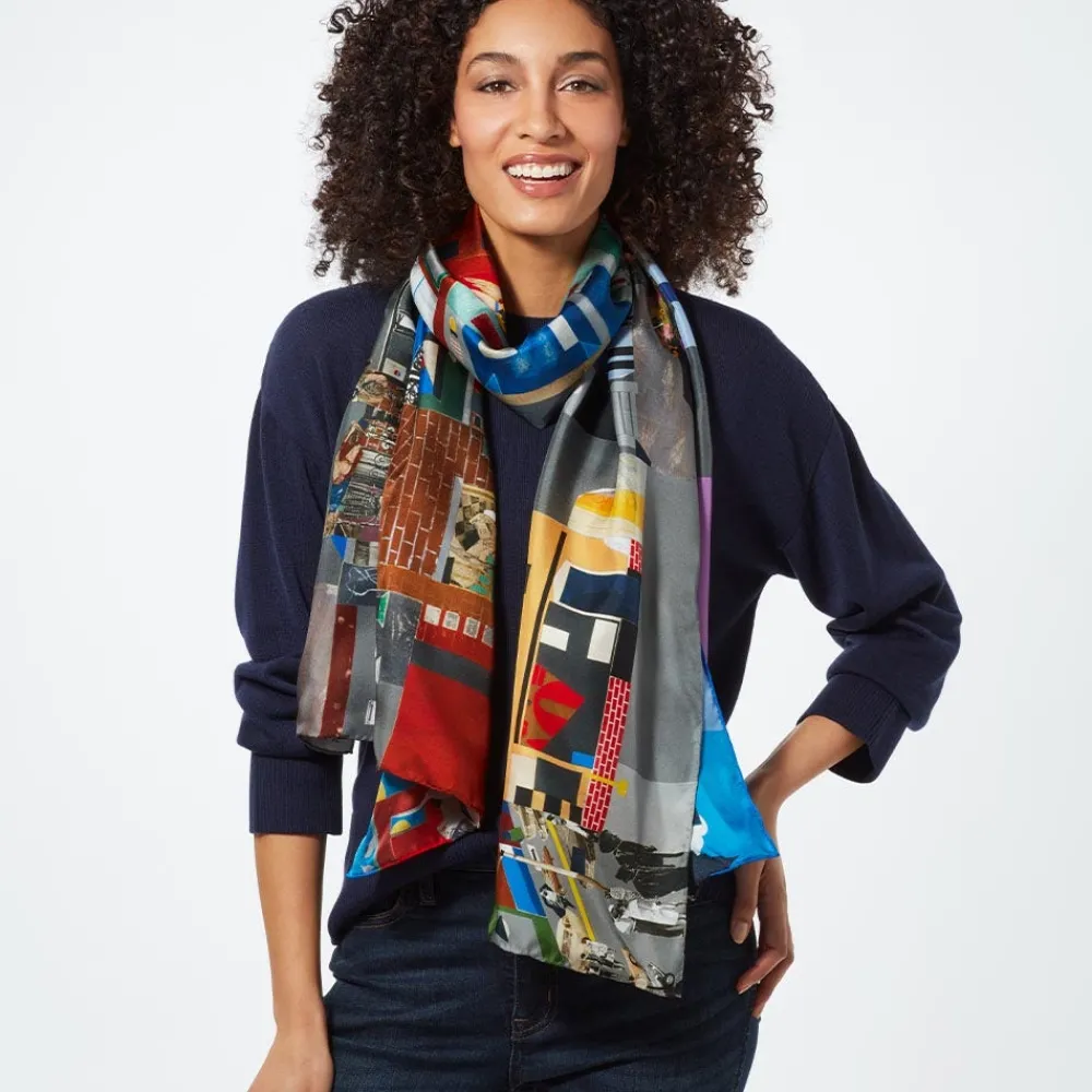Bearden The Block Oblong Silk Scarf*The Met Store Best
