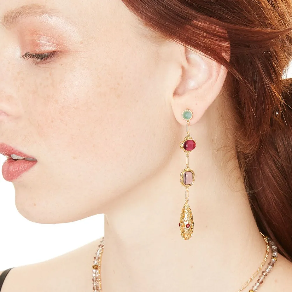Cascading Gems Drop Earrings*The Met Store Store