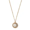 Celestial Symbols Carved Mother-of-Pearl Pendant Necklace*The Met Store Online