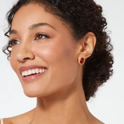 Classical Carnelian Stud Earrings*The Met Store Fashion