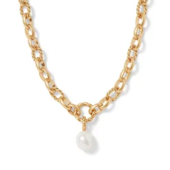 Cypriot Twist Pearl Chain Pendant Necklace*The Met Store Cheap