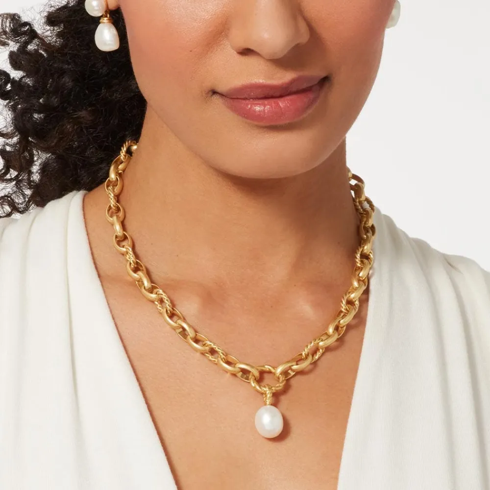 Cypriot Twist Pearl Chain Pendant Necklace*The Met Store Cheap