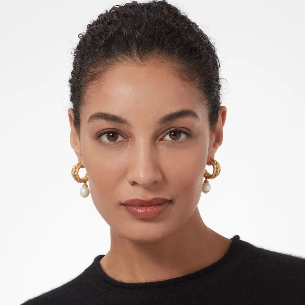 Cypriot Twist Pearl Chain Pendant Necklace and Triple-Hoop Earrings Set*The Met Store Sale