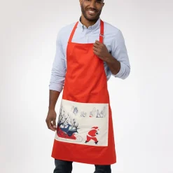 Earle Santa and Deer Apron with Pocket*The Met Store Fashion