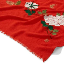 Edo Blossoms and Butterflies Embroidered Shawl*The Met Store Shop