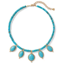 Egyptian Hathor Turquoise Multi-Drop Necklace*The Met Store Cheap