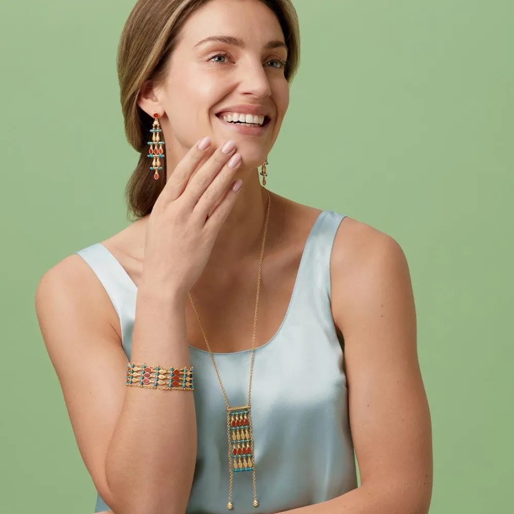 Egyptian Nefer Amulet Chandelier Earrings*The Met Store Cheap