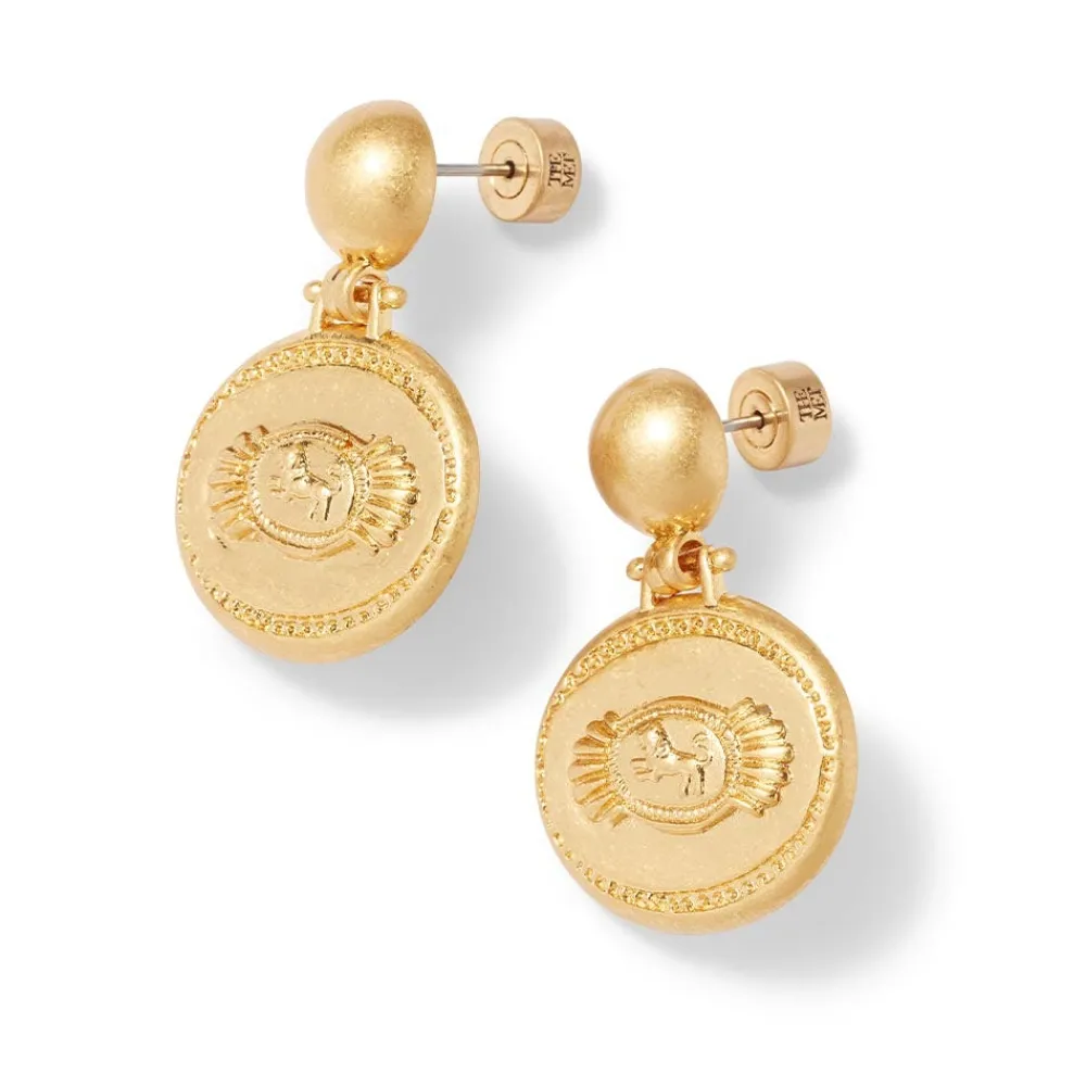 Etruscan Lion Drop Earrings*The Met Store Sale
