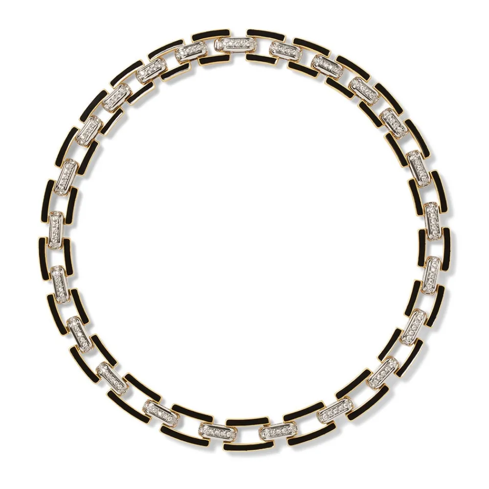 European Buckle Enamel Collar Necklace*The Met Store Store