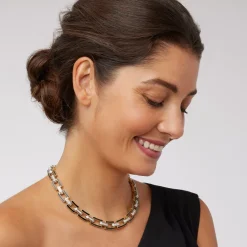 European Buckle Enamel Collar Necklace*The Met Store Store