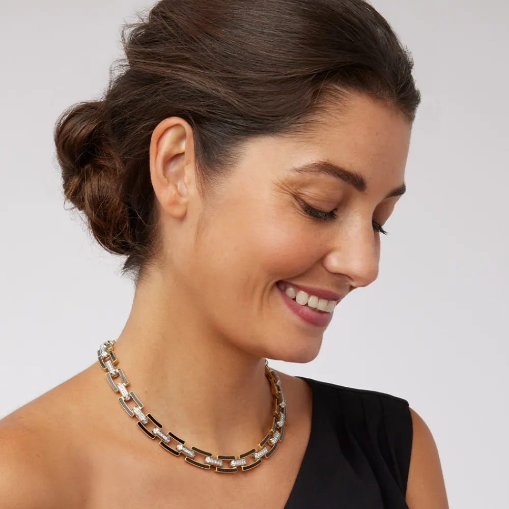 European Buckle Enamel Collar Necklace*The Met Store Store