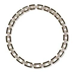 European Buckle Enamel Collar Necklace and Drop Earrings Set*The Met Store Discount