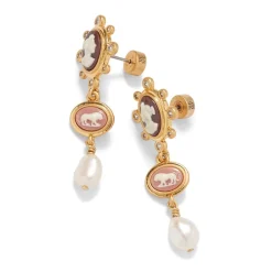 European Cameo Drop Earrings*The Met Store Clearance