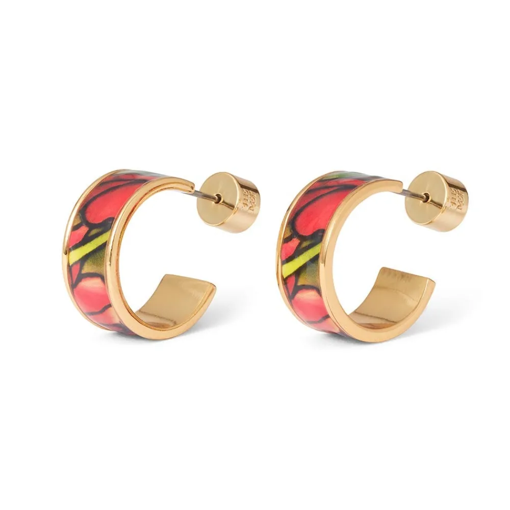 Favrile Tulip Enamel Hoop Earrings*The Met Store Store