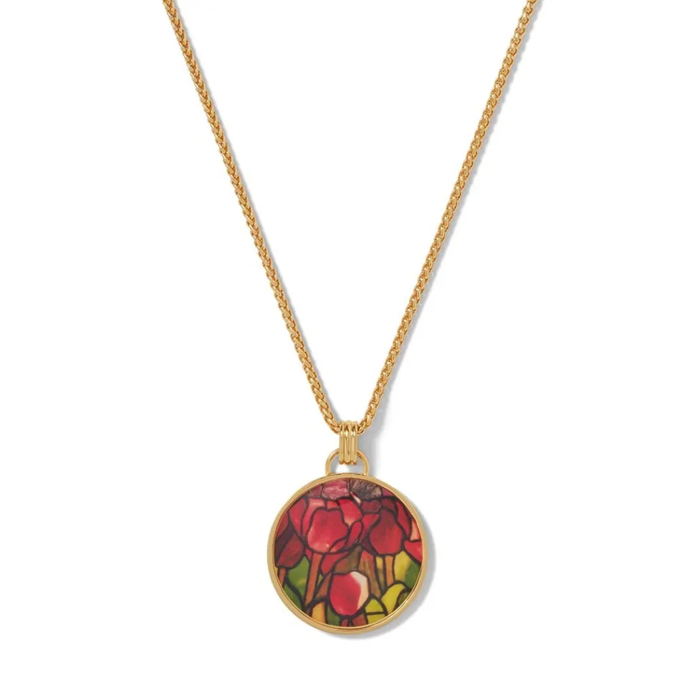 Favrile Tulip Enamel Pendant Necklace*The Met Store Sale