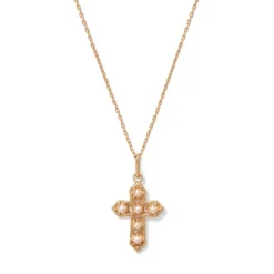 Filipino Pearl Cross Pendant Necklace*The Met Store Cheap