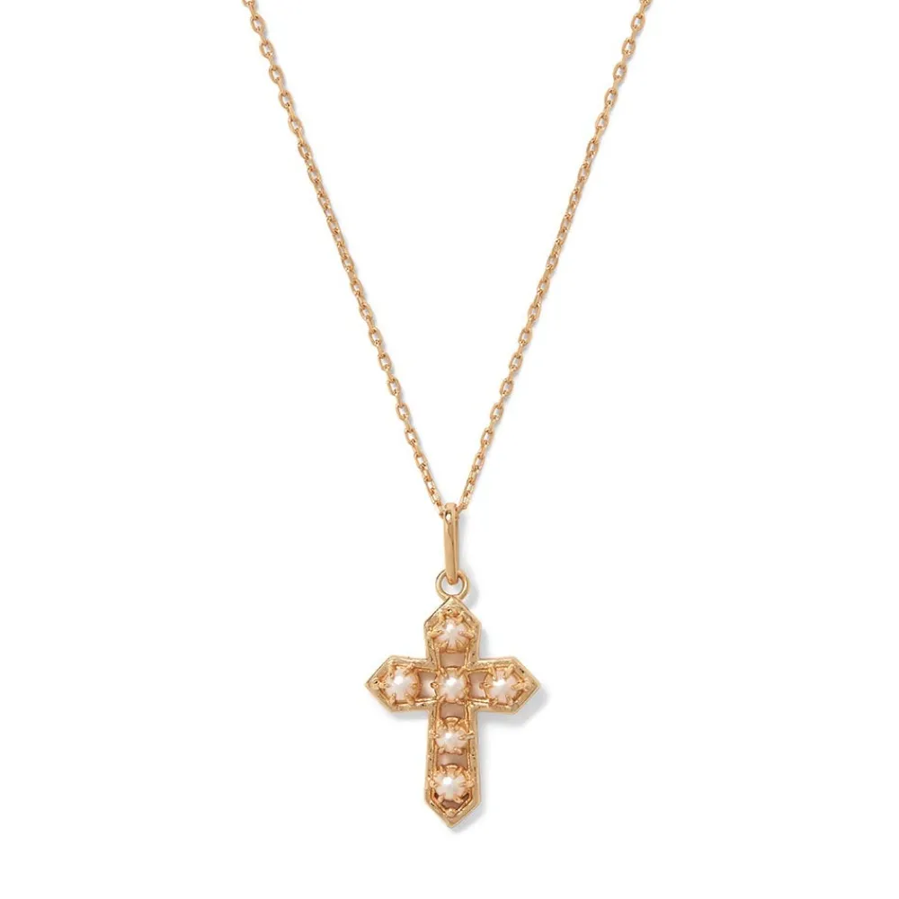 Filipino Pearl Cross Pendant Necklace*The Met Store Cheap