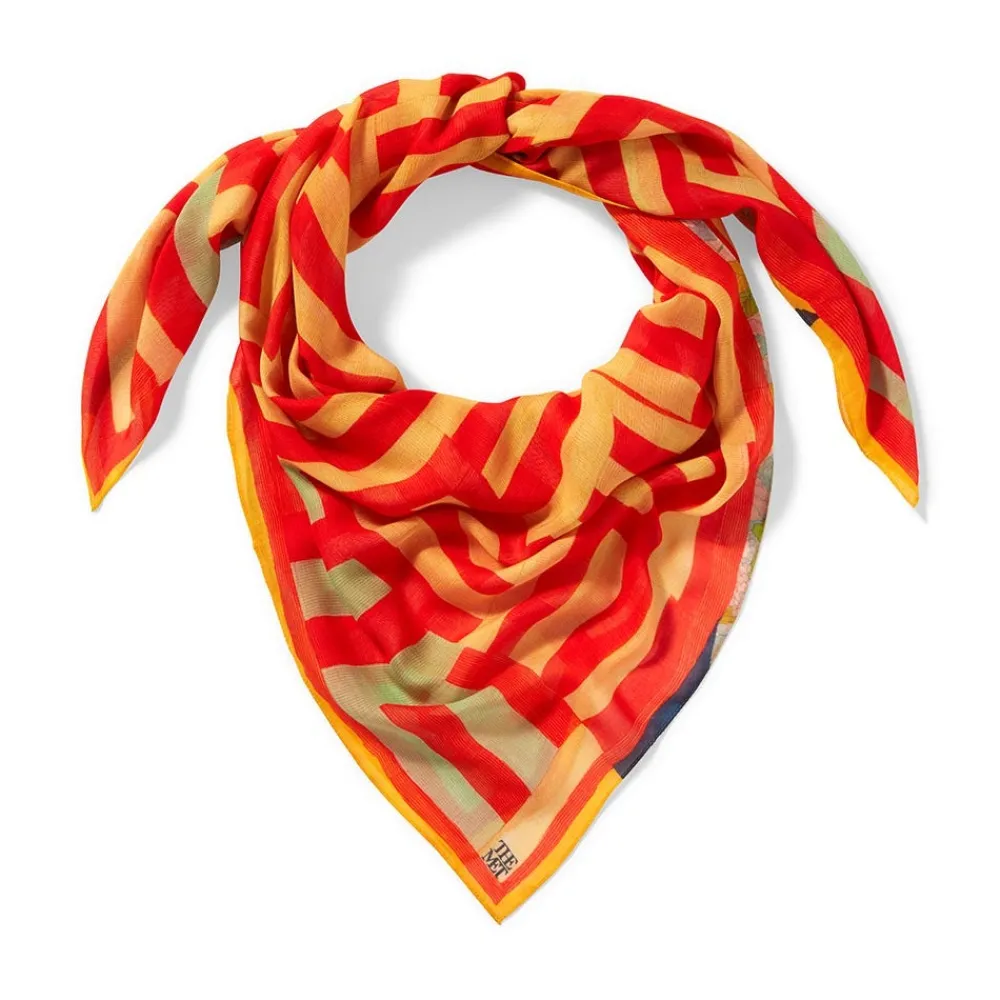 Gee's Bend Kennedy Basket-Weave Oversize Square Scarf*The Met Store Shop