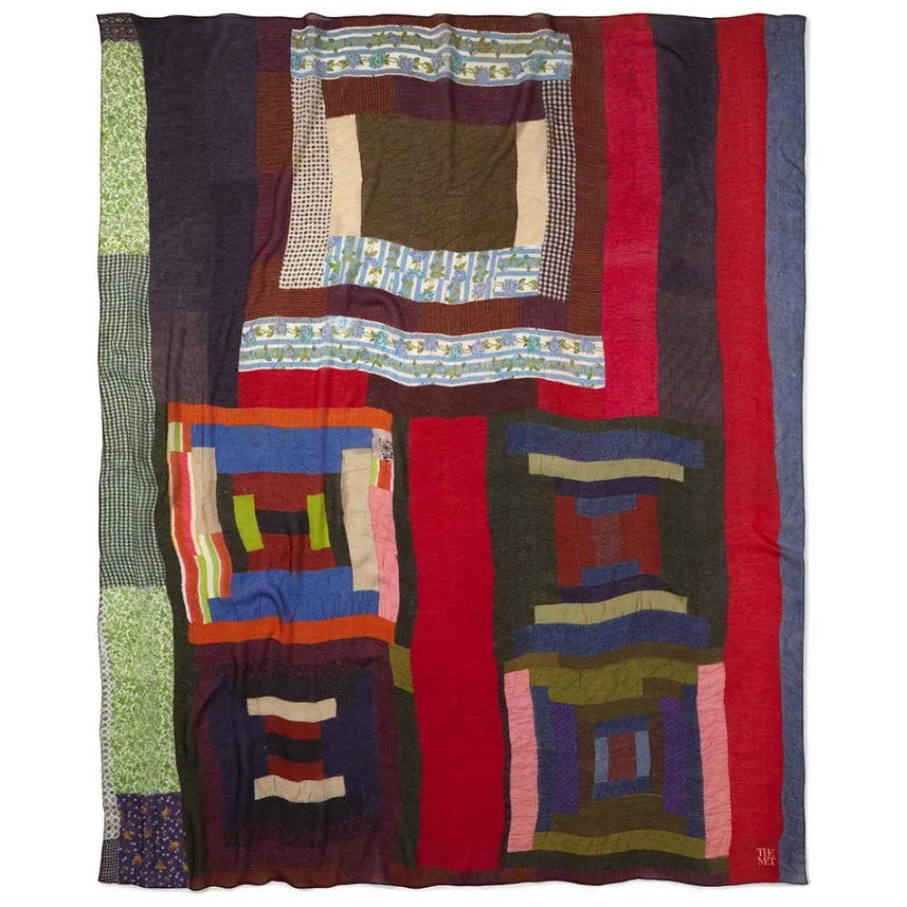 Gee's Bend Pettway Quilt Design Oblong Silk Scarf*The Met Store Cheap