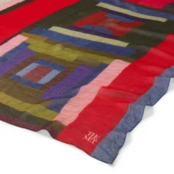 Gee's Bend Pettway Quilt Design Oblong Silk Scarf*The Met Store Cheap