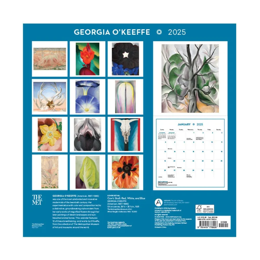 Georgia O'Keeffe Wall Calendar 2025*The Met Store Cheap