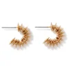 Golden Disc Huggie Earrings*The Met Store Cheap