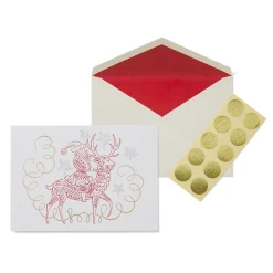 Gordon: Santa Riding Reindeer Fine Holiday Cards*The Met Store Cheap