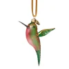 Green and Pink Hummingbird Glass Ornament*The Met Store Shop
