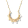 Hammered Crescent Pearl Pendant Necklace*The Met Store Store