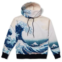 Hokusai Great Wave All-Over Print Unisex Hoodie*The Met Store Online