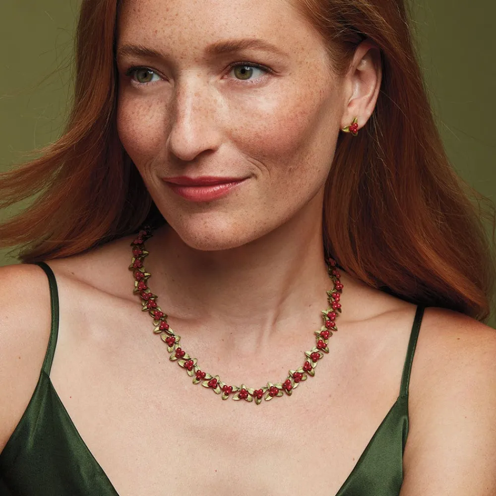 Holly Berry Jade Statement Necklace*The Met Store Hot