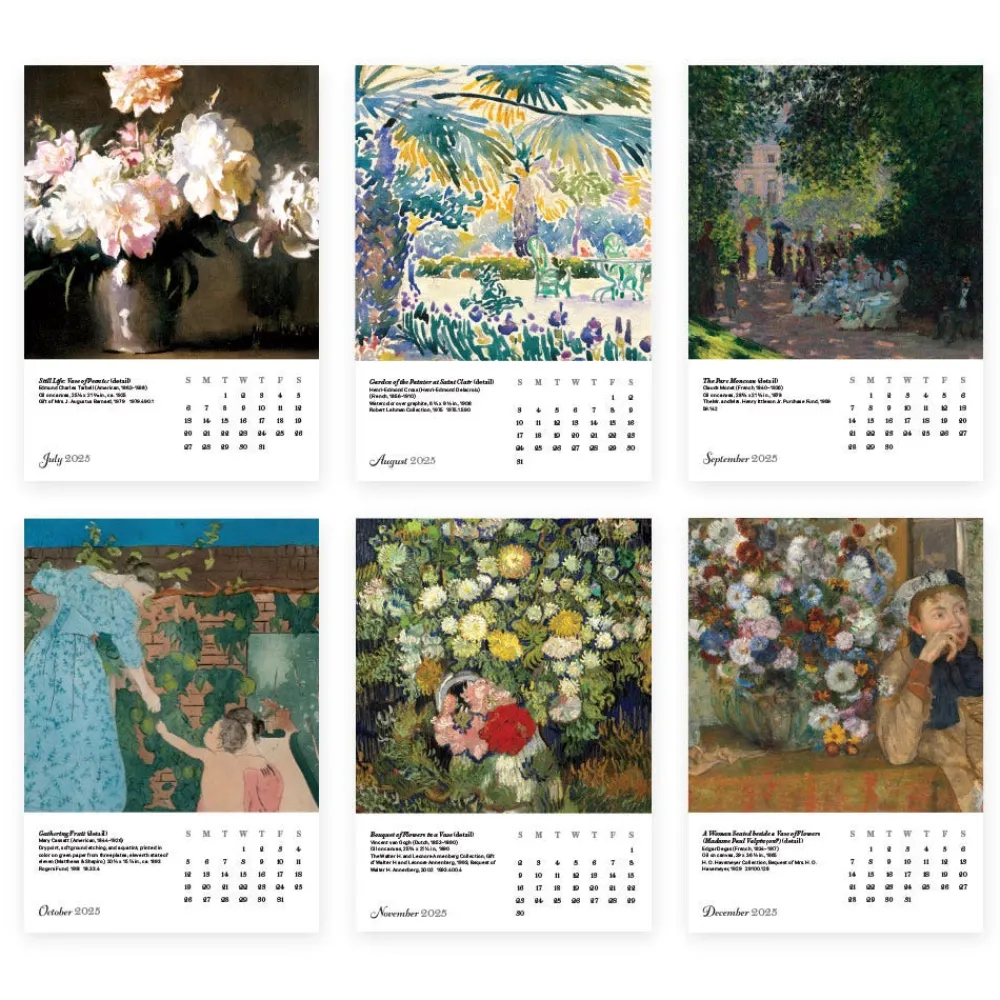 Impressionism Gardens Plexiglass Calendar Refill 2025*The Met Store Discount
