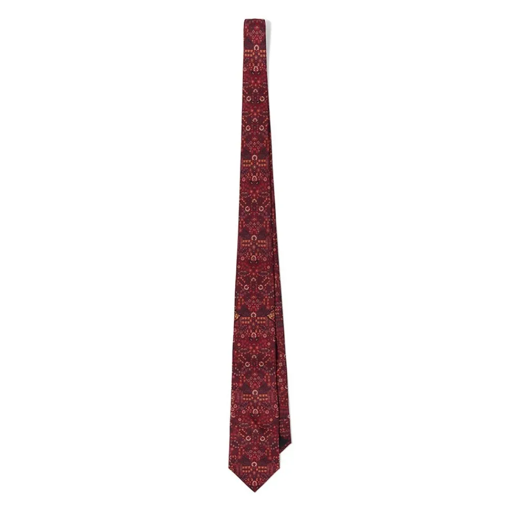 Indian Millefleurs Silk Necktie*The Met Store Clearance