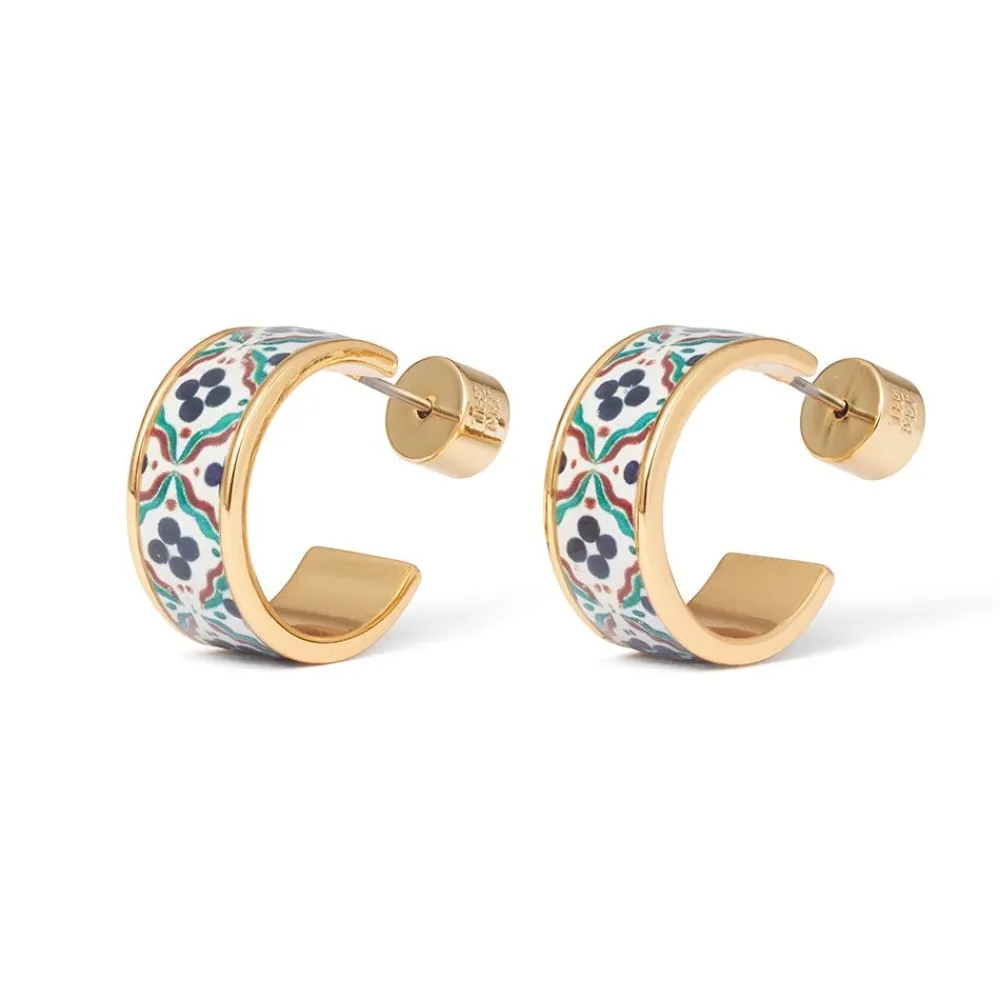 Iznik Cintamani Enamel Hoop Earrings*The Met Store Best Sale