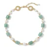 Karavas Gems Large-Bead Aventurine and Pearl Necklace*The Met Store Cheap
