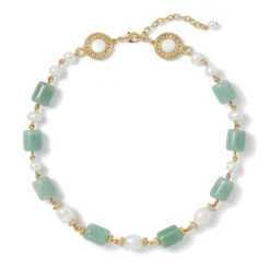Karavas Gems Large-Bead Aventurine and Pearl Necklace*The Met Store Cheap
