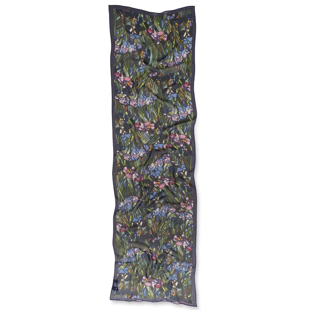 Louis C. Tiffany Irises Oblong Silk Scarf*The Met Store New