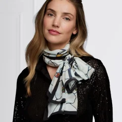 Louis C. Tiffany White Magnolia Oblong Silk Scarf*The Met Store Best Sale