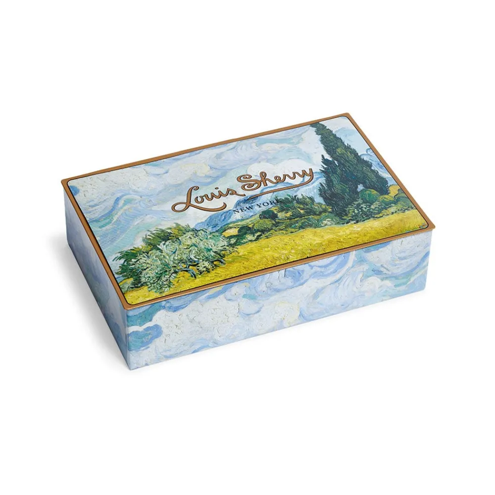 Louis Sherry Van Gogh Wheat Field with Cypresses 12-Piece Chocolate Tin*The Met Store Online