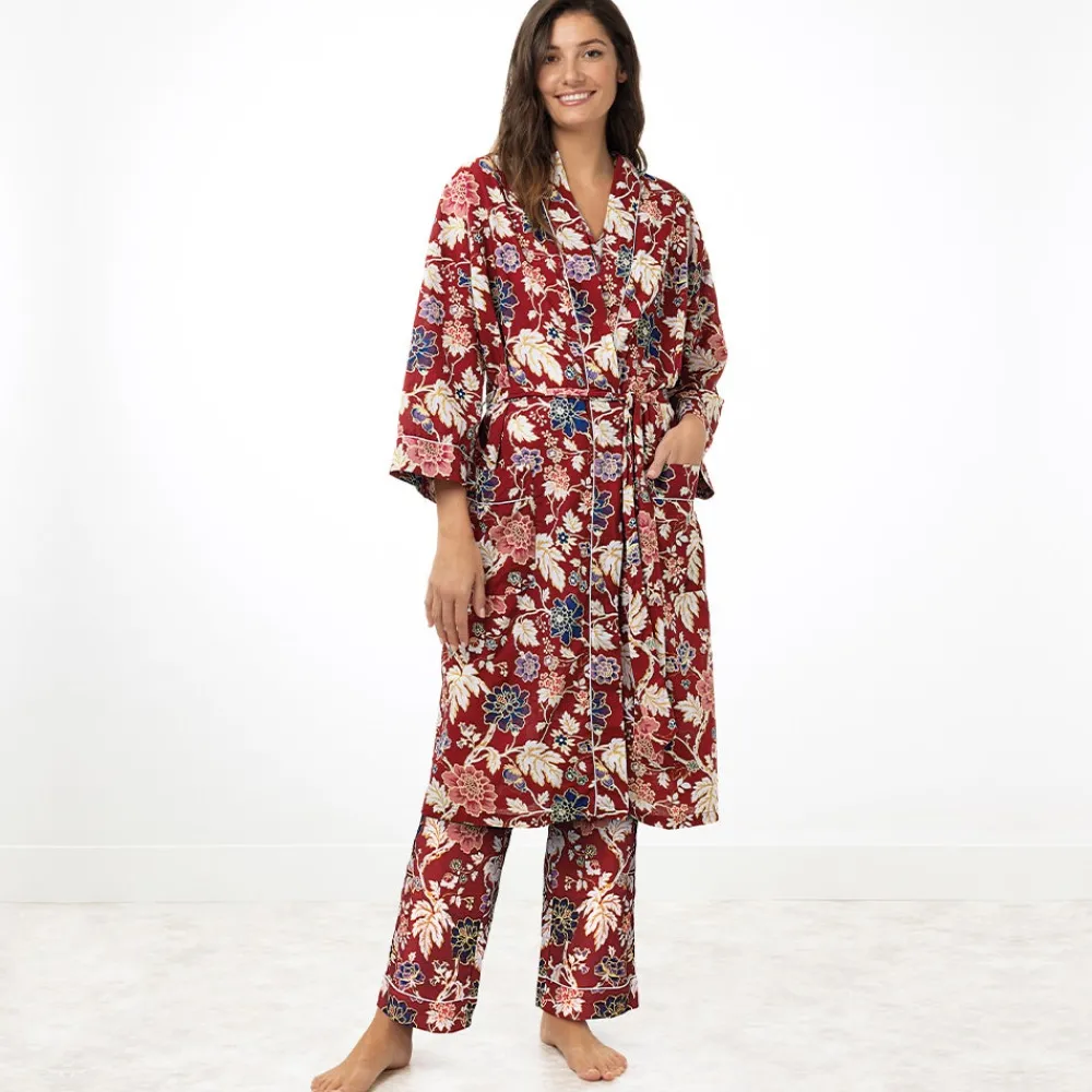 Lyon Floral Cotton Women's Robe*The Met Store Best Sale