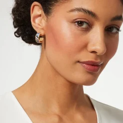 Magnolias and Irises Enamel Hoop Earrings*The Met Store Best