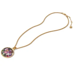 Magnolias and Irises Enamel Pendant Necklace*The Met Store Best