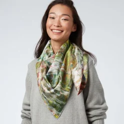 Monet Blooms Double-Sided Square Silk Scarf*The Met Store Discount