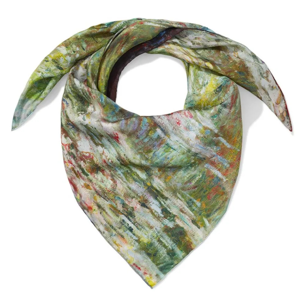 Monet Blooms Double-Sided Square Silk Scarf*The Met Store Discount