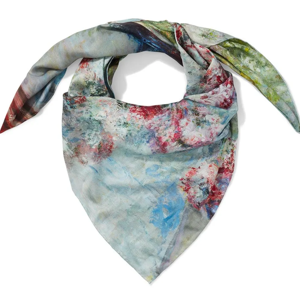 Monet Blooms Double-Sided Square Silk Scarf*The Met Store Discount