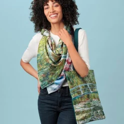 Monet Blooms Double-Sided Square Silk Scarf*The Met Store Discount