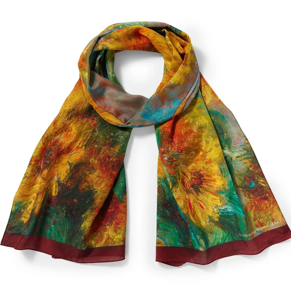 Monet Sunflowers Oblong Silk Scarf*The Met Store Sale