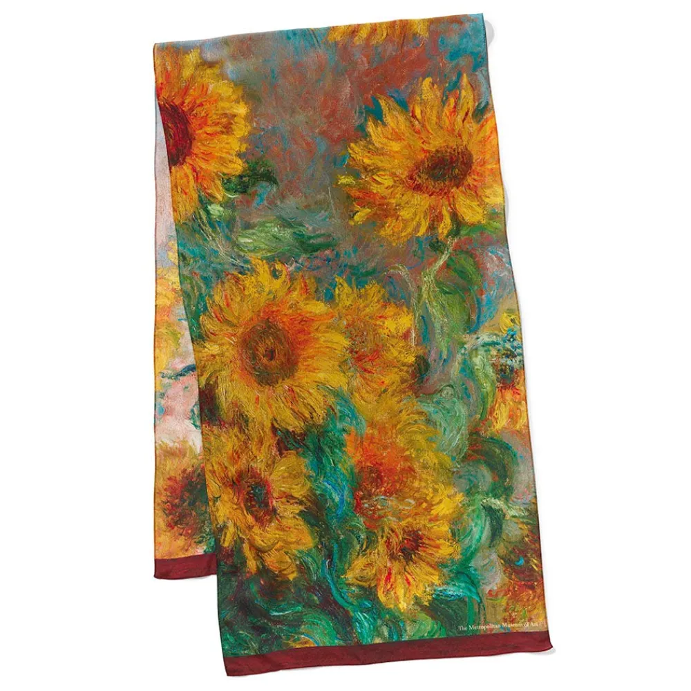 Monet Sunflowers Oblong Silk Scarf*The Met Store Sale